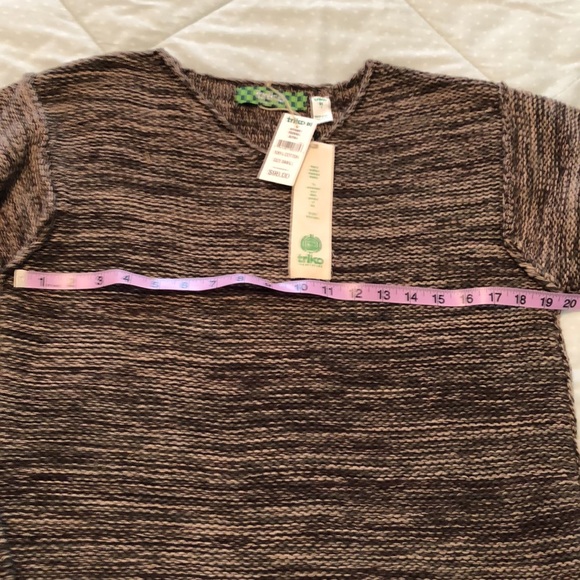 NWT Triko sweater women’s small OVERSIZED Brown multi reverse knit - Picture 4 of 7